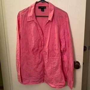 Venezia Pink Embroidered Button Down Blouse 26/28